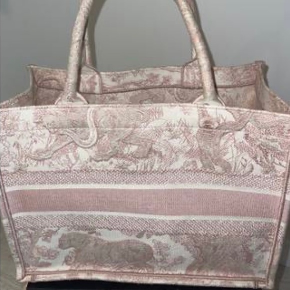 PINK CHRISTIAN DIOR BOOK TOTE MEDIUM - Picture 2 of 5